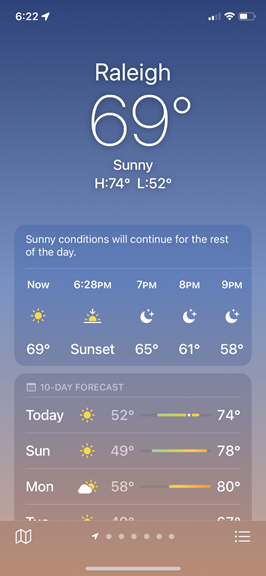 A demo of a weather app.